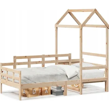 Zahradní lehátko Dřevěné lehátko se stříškou, borovice, 203,5 x 88 x 76 cm