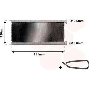 Výměník tepla, vnitřní vytápění VAN WEZEL 09016702