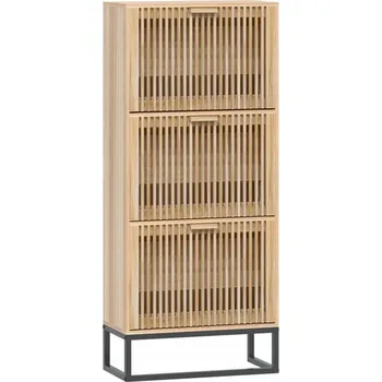 Botník Botník z dřevotřísky a železnou konstrukcí, 52x25x120 cm