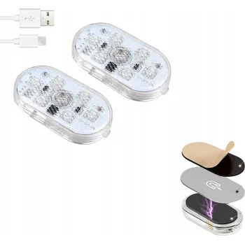 Osvětlení interiéru vozidel USB LED INTERIÉROVÉ OSVĚTLENÍ DO AUTA BEZDRÁTOVÁ LAMPičKA 7 BAREV