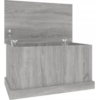 Úložný box Úložný box s víkem, šedý dub sonoma, 70x40x38 cm