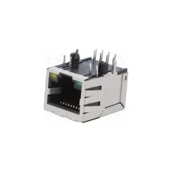 Elektrická zásuvka Zásuvka RJ45 PIN 8 Kat 5e stíněný Uspořádání výv 8p8c THT