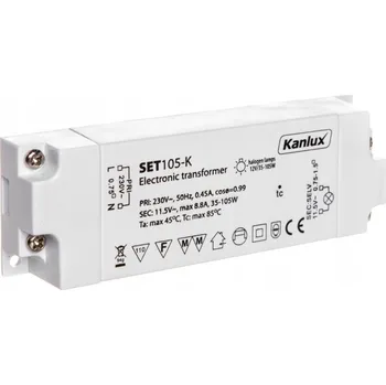 Transformátor Elektronický transformátor pro halogenové žárovky 11,5V 35-105W SET105-K 1426 Kanlux