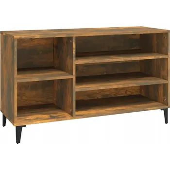 Botník Skříňka na boty s policemi, kouřový dub, 102x36x60 cm