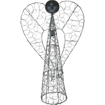 Kovový anděl bez rukou z drátů 46 cm (Kovová socha anděla)