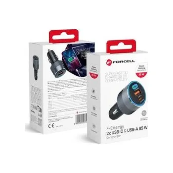 Autonabíječka Forcell F-Energy Alu 2× USB‑C + USB‑A QC 4.0 / PD / SFC 2.0 3 A 85 W, šedá - Forcell + zdarma možnost vyzkoušet a vrátit zboží do 30 dní