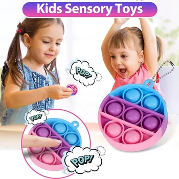 POP IT Pop It klíčenka Kolečko duhové