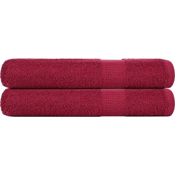 Utěrka Saunové osušky FROGN 2 ks bordó 80x200 cm 360 g/m² Červená 136743