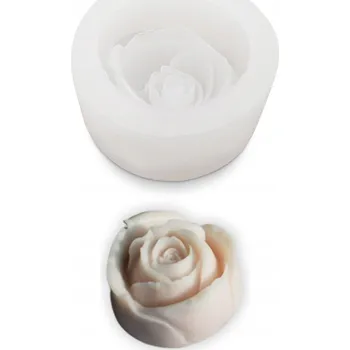 Svíčka Silikonová forma na svíčky, vosk, mýdla a odlitky - motiv růže