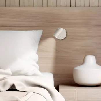 Lampička Viokef LED nástěnné světlo Tara, bílá, Ø 9 cm, kov 1 x 4 W LED - Doprava zdarma