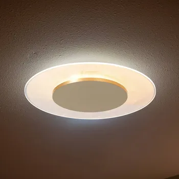 Steinhauer LED stropní svítidlo Lido, zlatá barva, Ø 36 cm zlato, satinované LED 18 W celkem - Doprava zdarma