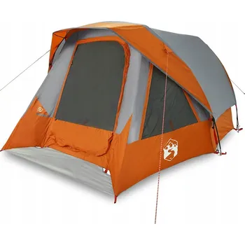 Stan Stan pro 6 osob, šedo-oranžový, voděodolný