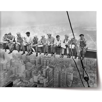 Plakát Sablio Plakát Zedníci na traverze - 60x40 cm