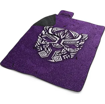 deka Sablio Plážová deka BLACK PANTHER wakanda forever Bílý: 200x140 cm