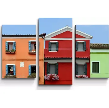 Obraz Sablio Obraz - 3-dílný Domky - 75x50 cm