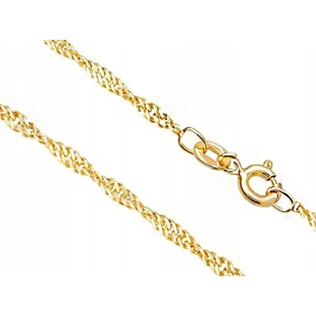 Řetízek Řetízek ze zlata 585, elegantní singapurský vzor s bílým zlatem, 45 cm