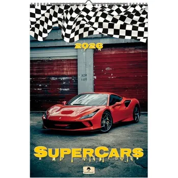 Kalendář Kalendář 2026 nástěnný plánovací 32x47cm SUPER CARS - AUTA