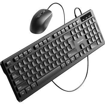 Podložka pod myš Vention KTCB0-EN Drátová klávesnice + myš + podložka pod myš (černá)