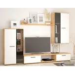 Falco Obývací stěna Silos bílá/dub artisan