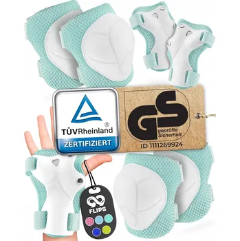 Chránič kolene OCHRANIACZE DLA DZIECI NA ŁYŻWY ROLKI ZESTAW NA LOKTY A KOLENA, POHODLNÉ RUCE