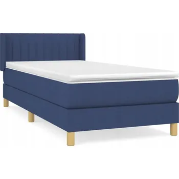 Postel Čalouněná dvoulůžková postel VidaXL 100x200 cm, bílá, modrá