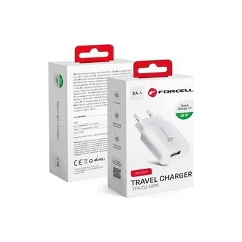 Síťová nabíječka na telefon Forcell F-Energy USB-A QC3.0 2,4 A 18 W TFK-TC-1099 bílá - Forcell + zdarma možnost vyzkoušet a vrátit zboží do 30 dní
