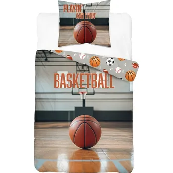 Povlečení Povlečení bavlněné,Basketball, 140 x 200cm + 70 x 80 cm