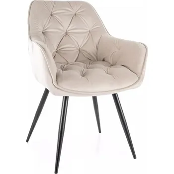 Jídelní židle Signal Jídelní židle CHERRY VELVET | světle béžová