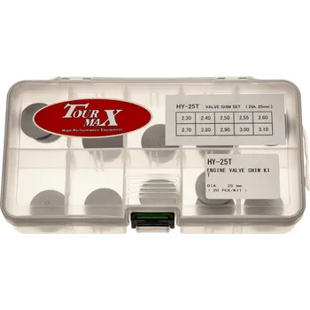 Sada ventilových podložek Honda/Yamaha (průměr 25 mm, 20 ks), Tourmax TOURMAX M333-361