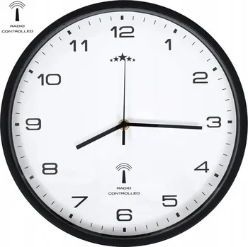 Hodiny Nástěnné hodiny řízené rádiovým signálem 31 cm černé/bílé