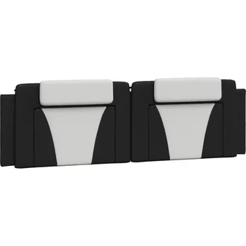 Polštář čelo , černobílý, 180 cm, umělá kůže