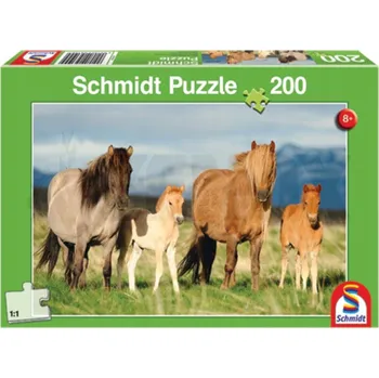 Puzzle Puzzle Schmidt Spiele 200 dílků Puzzle 200 Koně - rodinná fotografie G3