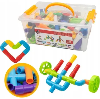 ostatní stavebnice Stavebnice malých géniů, spojky 112 dílů, Askato