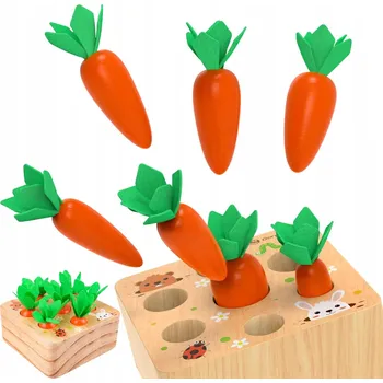 Dřevěná hračka Dřevěné hračky pro rozvoj motoriky dětí Montessori pro děti od 2 let