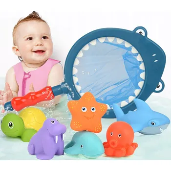 Hračka pro nejmenší Gumové hračky do vany pro miminka s motivem mořských zvířat