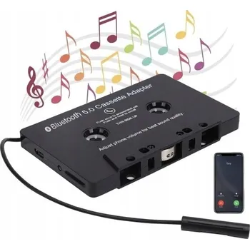 Bluetooth adaptér do kazety s vestavěnou hudbou a USB nabíjením