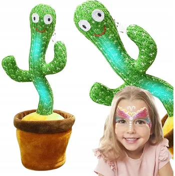 plyšák Plyšová Hračka kaktus Dino Trading se zvukem 32,98 cm zelený