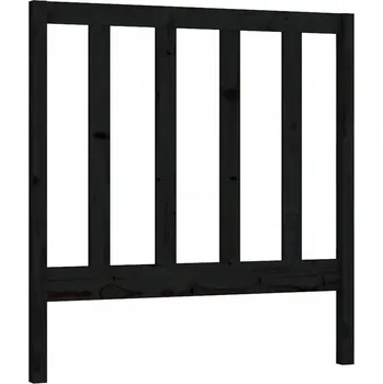 VidaXL Čelo postele, černé, 96 x 4 x 100 cm, masivní