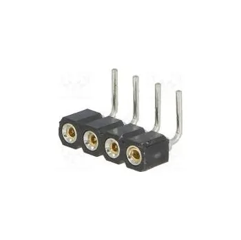 Elektrická zásuvka Zásuvka kolíkové zásuvka PIN 4 točené kontakty úhlové 90°