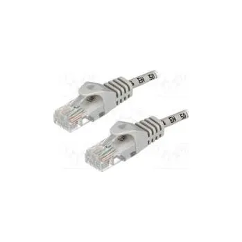 Síťový kabel Patch cord U/UTP 5e CCA šedá 0,5m RJ45 vidlice,z obou stran