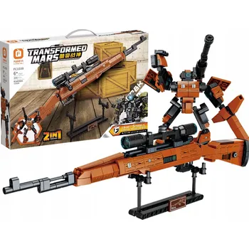 ostatní stavebnice Stavební Stavebnice Puška Kar Robot 2 v 1 Forange 366 dílků