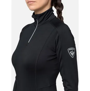 Pánská mikina Rossignol W CLASSIQUE 1/2 ZIP Black mikina-L