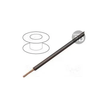 elektrický kabel Vodič LgY lanko Cu 0,5mm2 hnědo-černá PVC 300/500V 100m