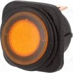 ROCKER SPST pol 2 OFF-ON 10A/250VAC 25A/12VDC žlutá IP65