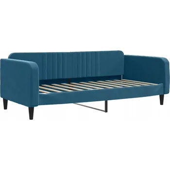 Pohovka Modrá rozkládací pohovka s funkcí spaní 223 x 100 x 75 cm, samet