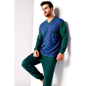 Pánské pyžamo Pánské Pyžamo Dlouhé FOLTÝN PD 372 Velikost: 7XL