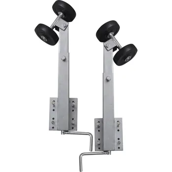 Sada nářadí vidaXL Sada 2 dvoulůžkových opěrných kladek pro lodní přívěs 59–84 cm