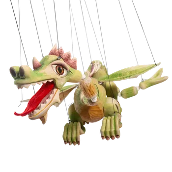 Marioneta Drak - dřevěná