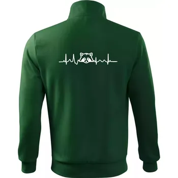 Pánská mikina Mýval EKG - Mikina bez kapuce Adventure - XL ( Lahvově zelená )