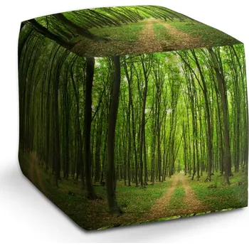 Taburet Sablio Taburet Cube Cesta v lese: 40x40x40 cm